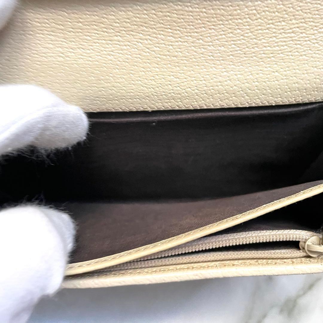 GUCCI グッチ 長財布 GGキャンバス ロゴプレート 折り財布 0111-⑦