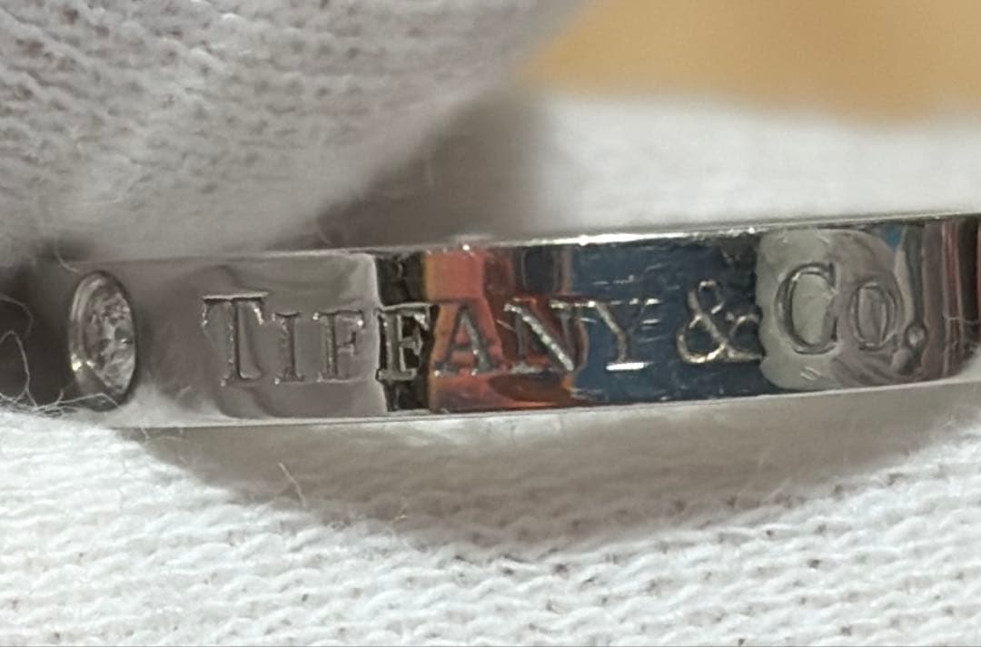 ⚠️百貨店購入・希少廃盤⚠️【Tiffany】3Pダイヤ×Pt950 10号