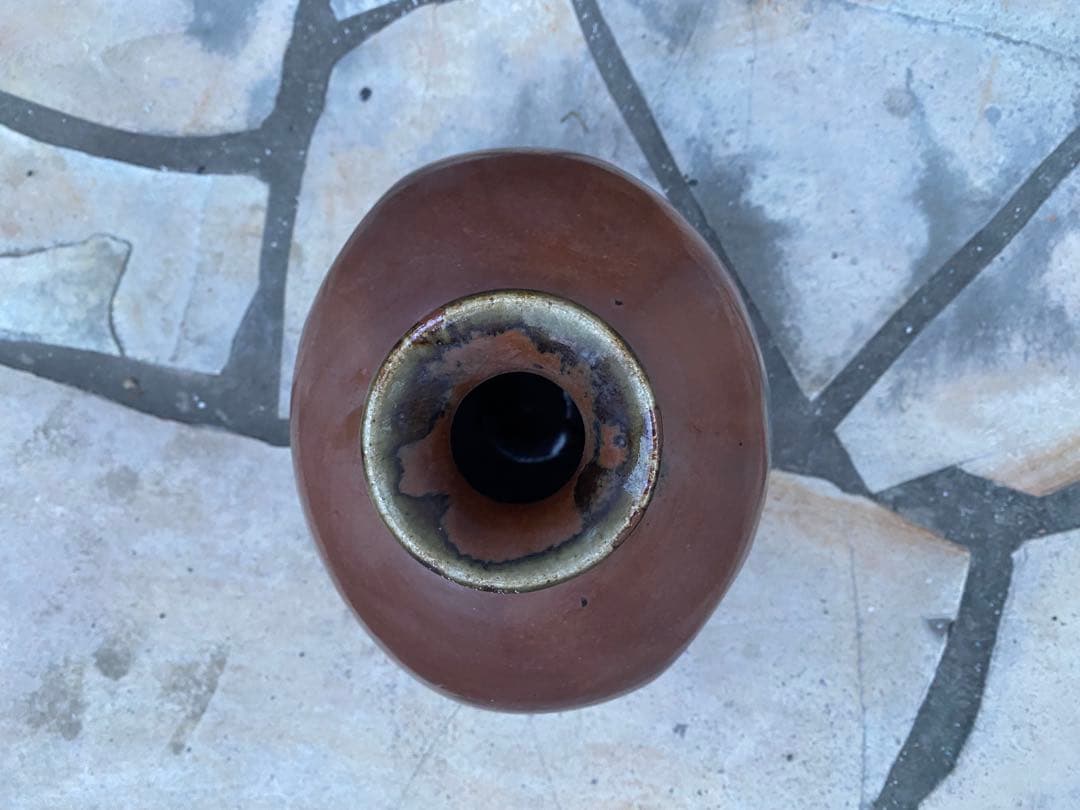 【花瓶】　手描き 花模様が素敵