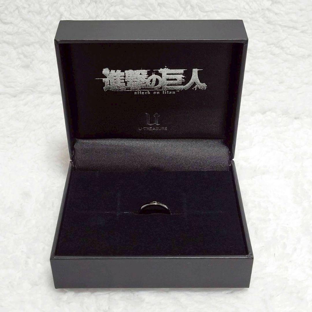 進撃の巨人 メッセージリング リヴァイ シルバー ブラックコーティング