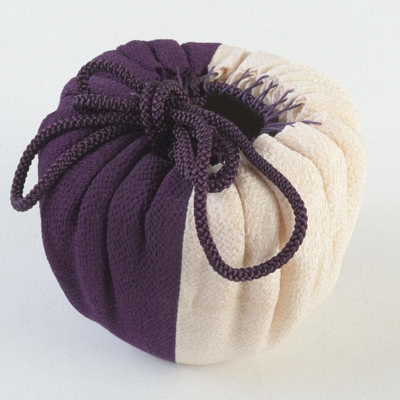 中国　呉須染付　花草昆虫文　茶碗　仕覆・時代箱付　C　9454