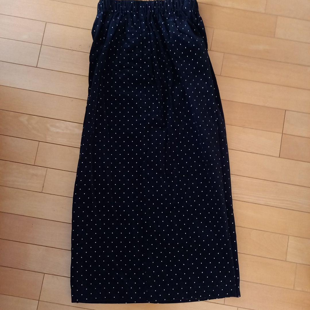 かぐれ　ドットコーデュロイワイドパンツ