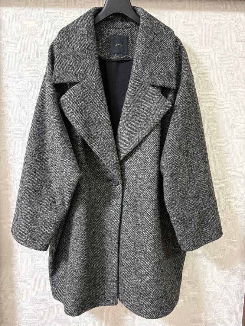 spick&span Wスライバーヘリンボーンミドルコート
