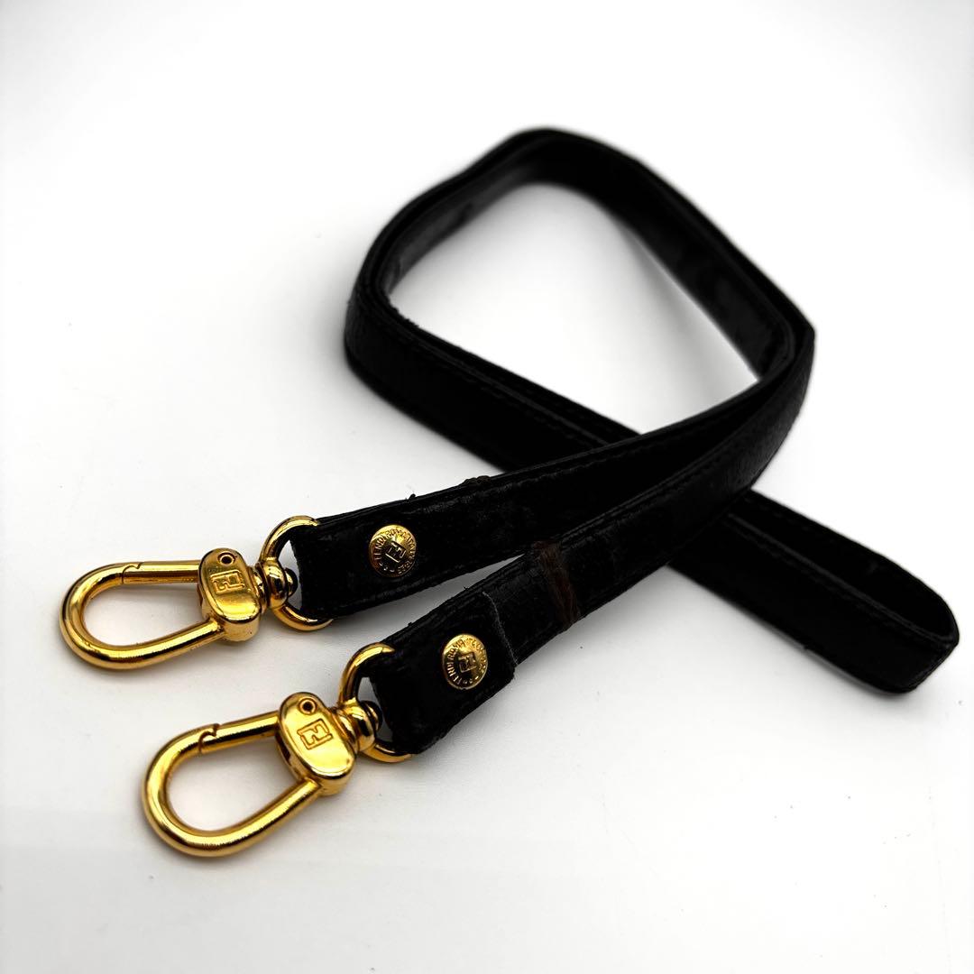 【未使用級】フェンディ ペカン ミニボストン 2way ナイロン レザー 黒