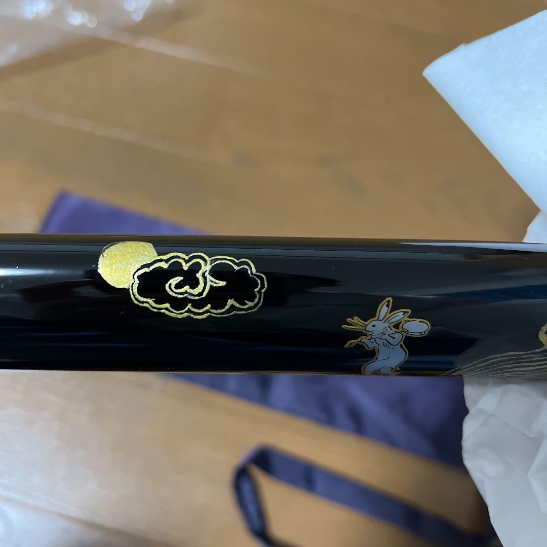 ドス　短刀　秋景色あしらい　兎シール