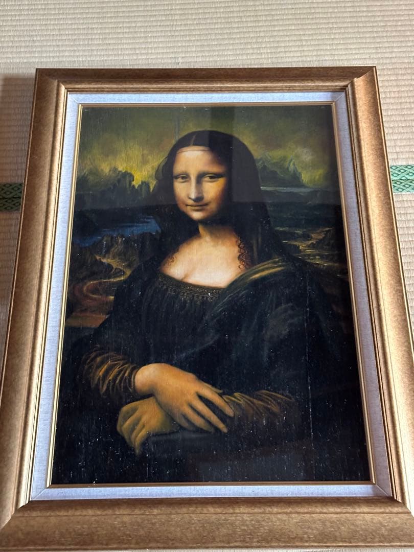 モナリザ　レプリカ　額縁　額装　額掛け　レトロ　インテリア　貴重　希少　未使用品
