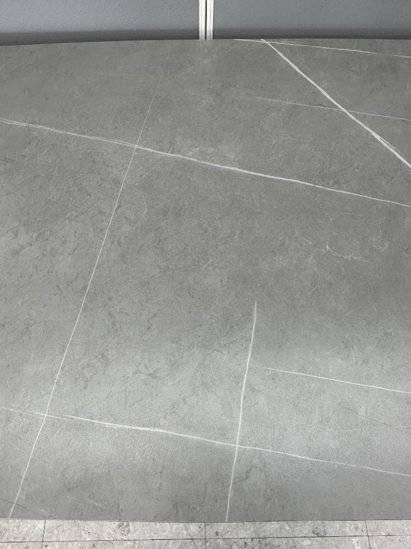 セラミックダイニングテーブル　大理石調　グレー