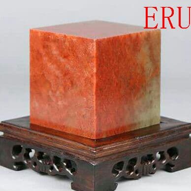 希少天然鶏血石 印材 篆刻印章 印材 四角印材 / 文字掘り込みなし 彫刻6