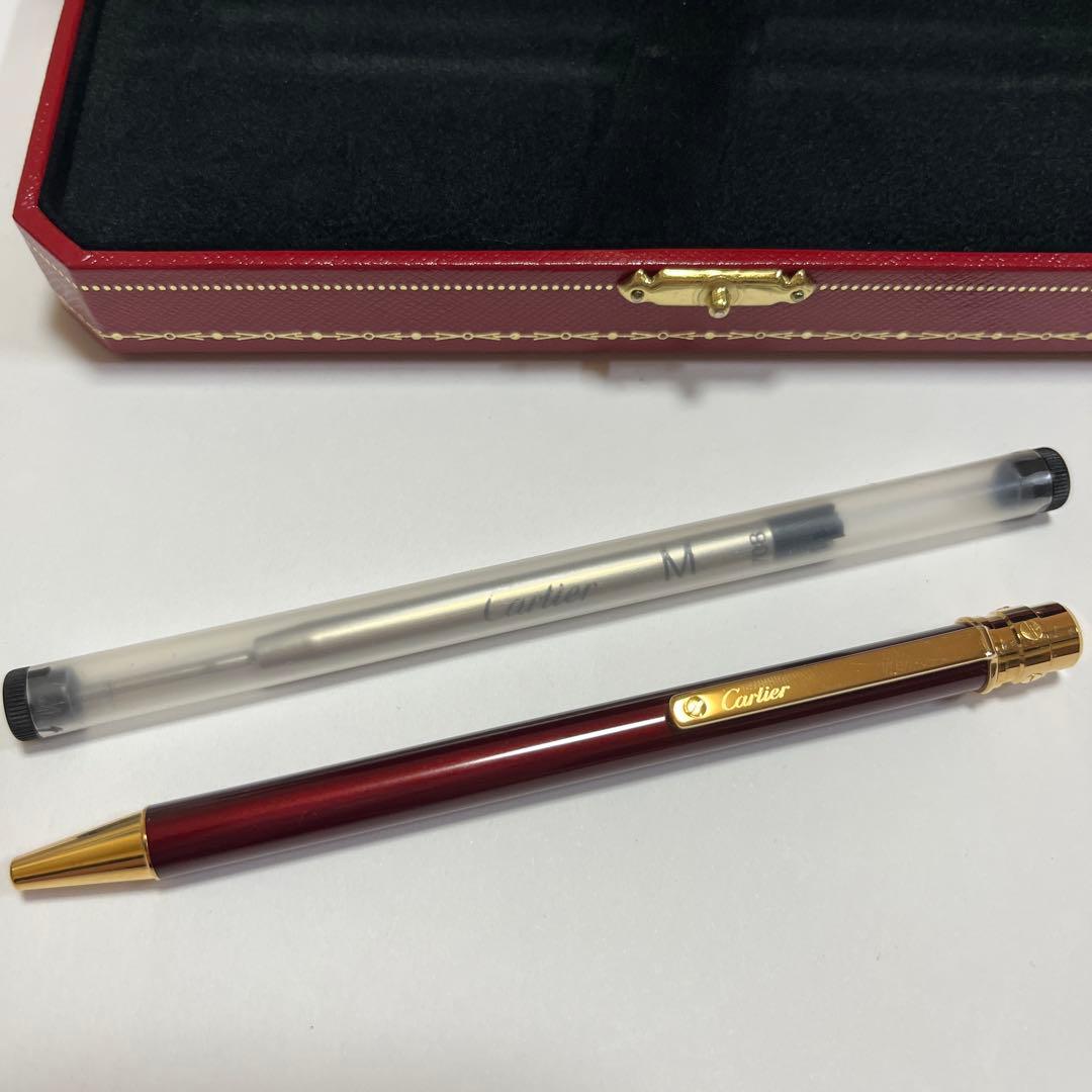 未使用　カルティエ　ボールペン　ボルドー