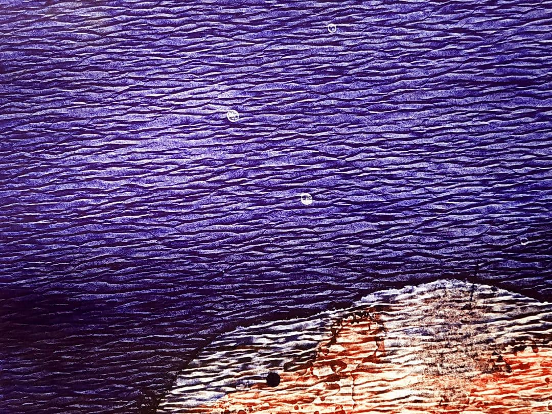 一原有徳　銅版画　10/20 1977年 [行] 59.5㎝x39.5cm