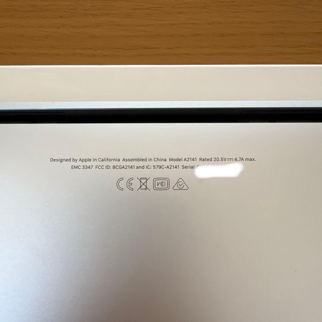 MacBook本体 MacBook Pro 16-inch 32GB, 1TB, 2019