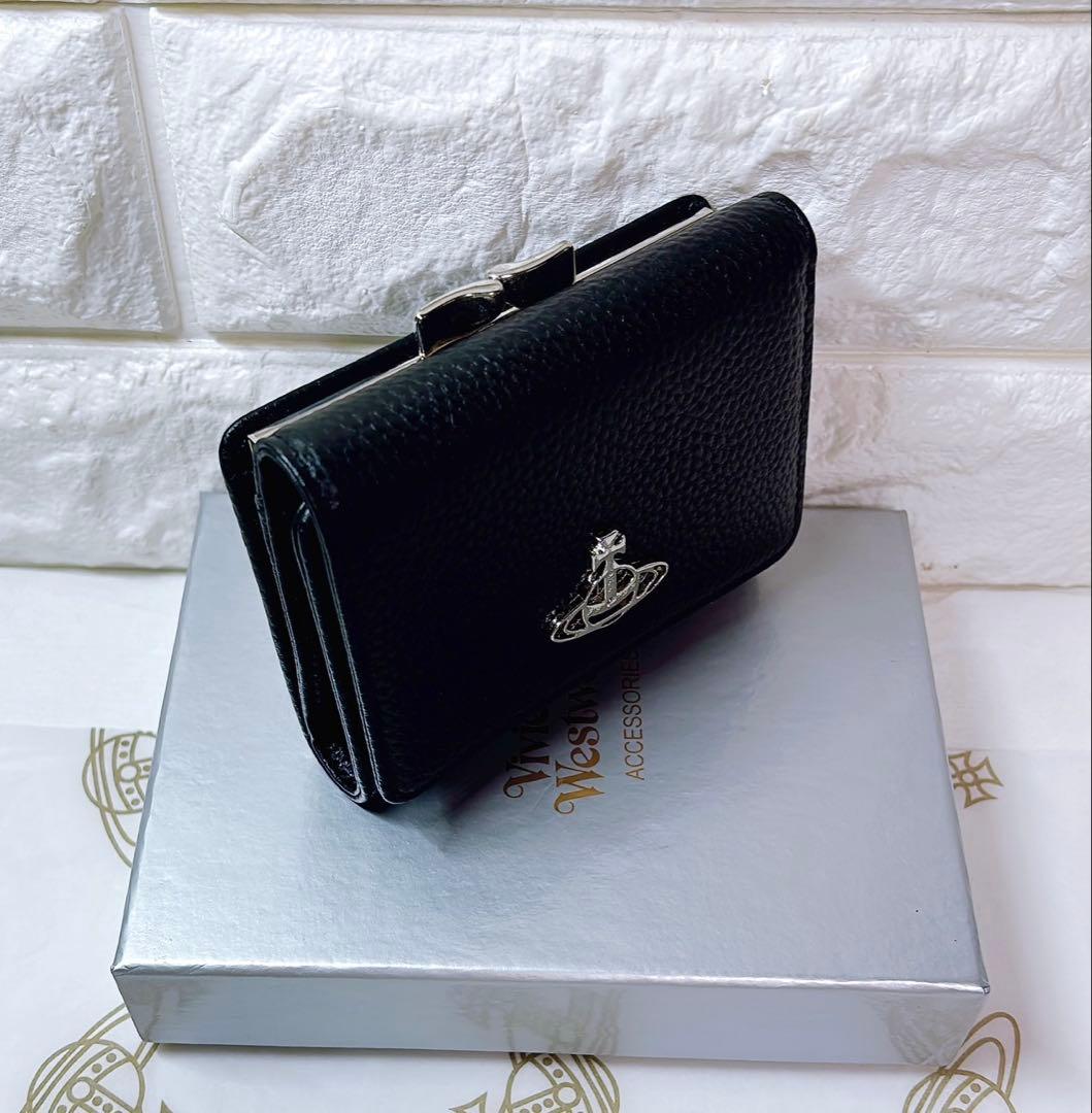 【ショッパー付き】新品 ヴィヴィアン・ウエストウッド　三つ折り財布 ブラック