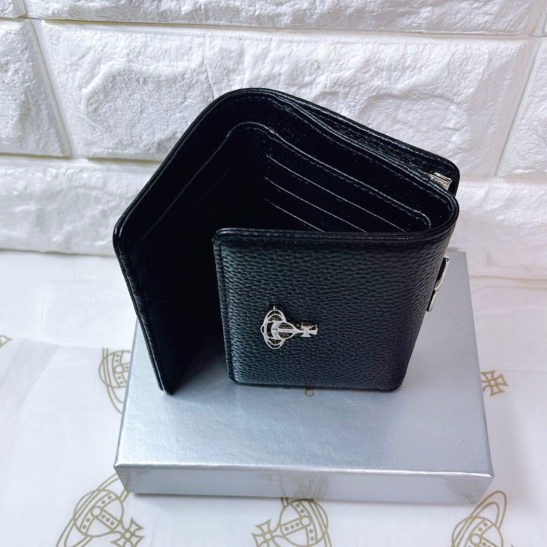 【ショッパー付き】新品 ヴィヴィアン・ウエストウッド　三つ折り財布 ブラック