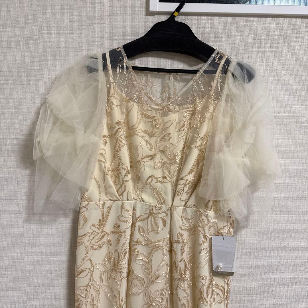 Lerure(リルアー)Fluffy sleeve pencil dress