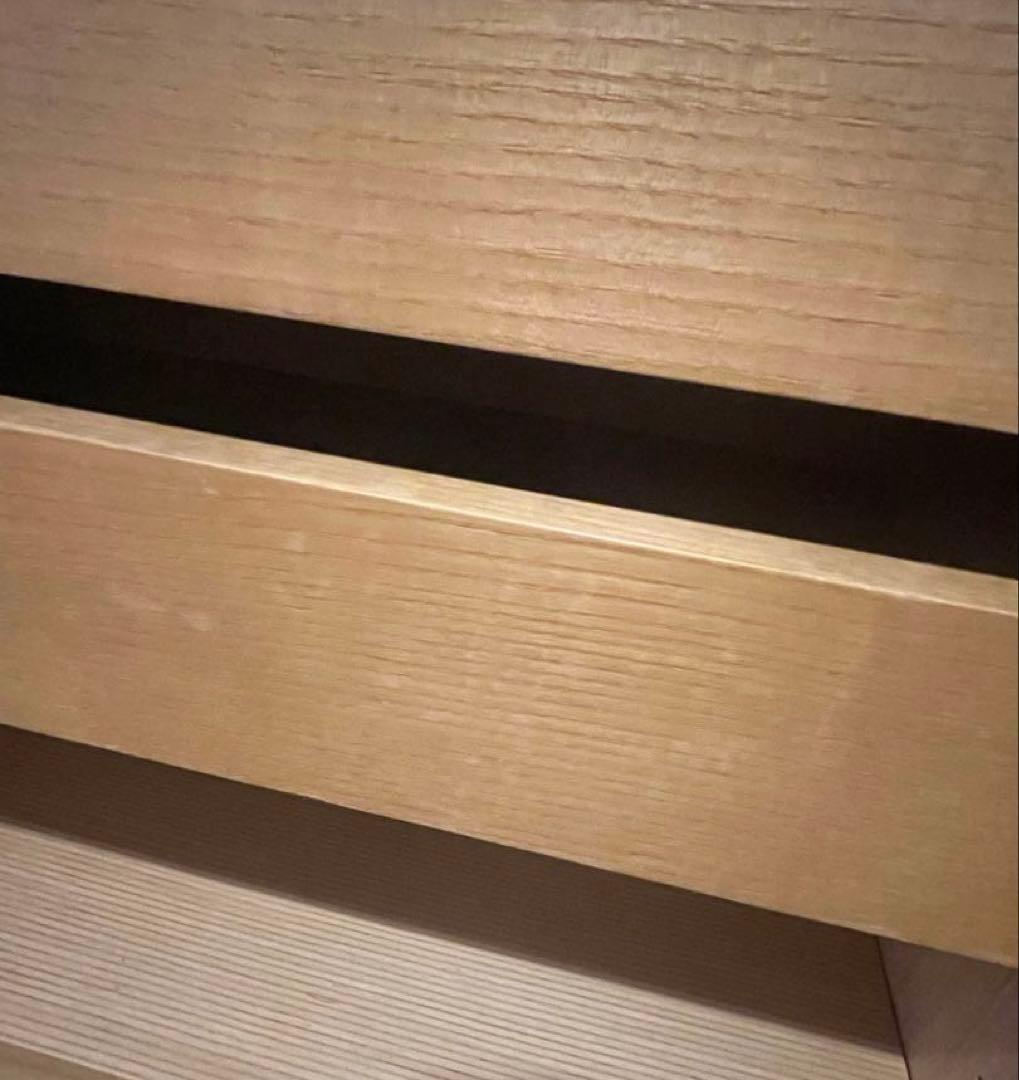 組み合わせて使える木製収納・ロータイプ 引出 2段 奥行４０ｃｍ