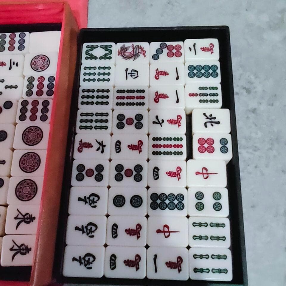 麻雀牌★ マージャン 昭和レトロ セット 中古 レア 廃盤