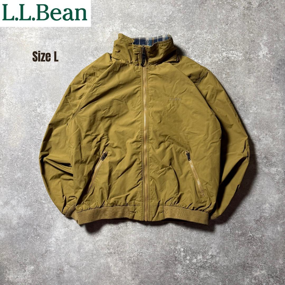 L.L.Bean エルエルビーン ウォームアップジャケット L 裏地チェック柄