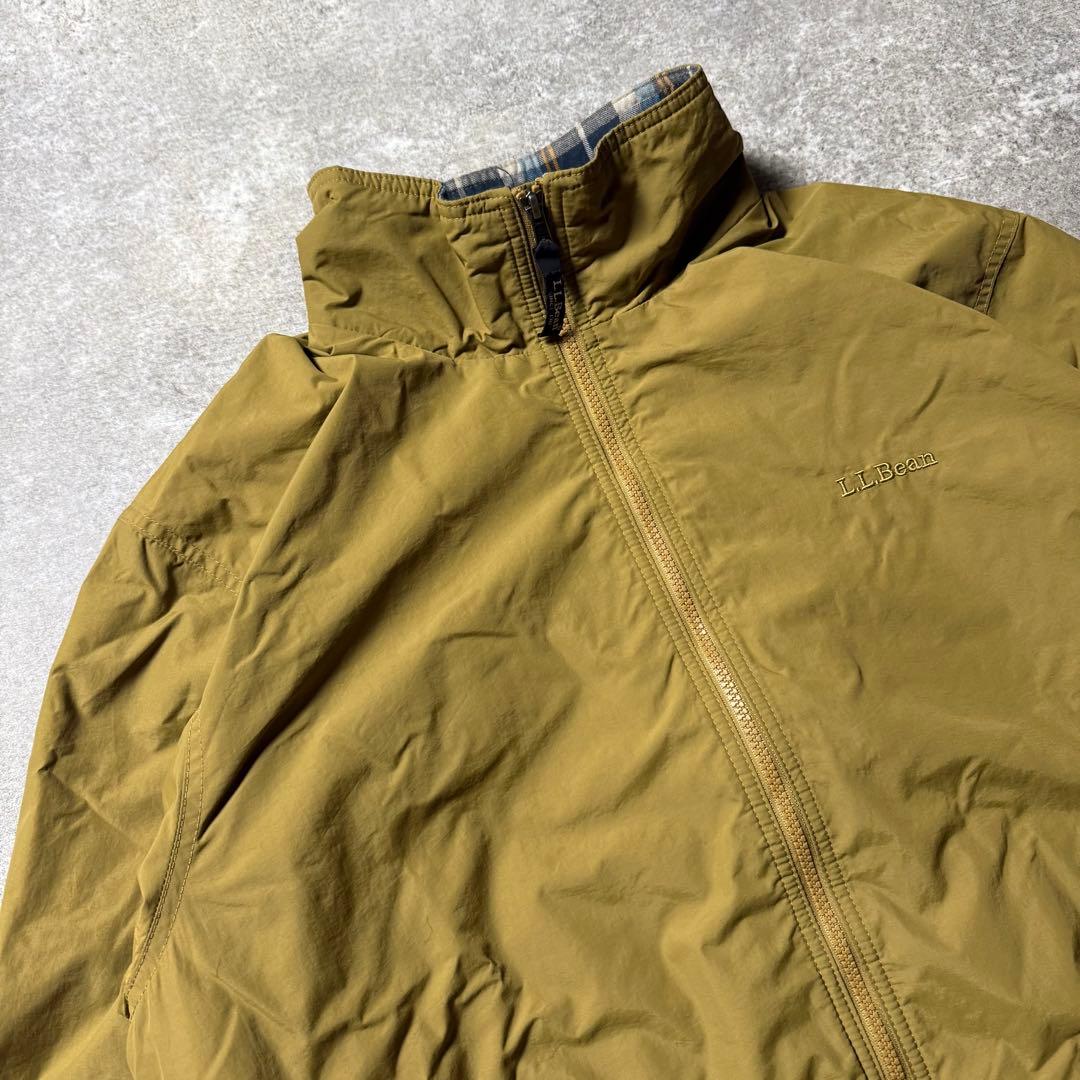 L.L.Bean エルエルビーン ウォームアップジャケット L 裏地チェック柄
