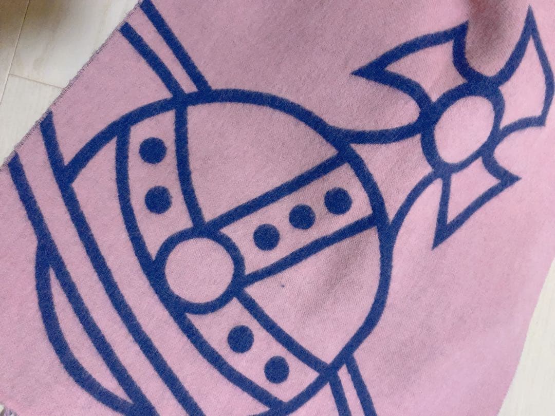 Vivienne Westwood マフラー ネイビー/ピンク リバーシブル