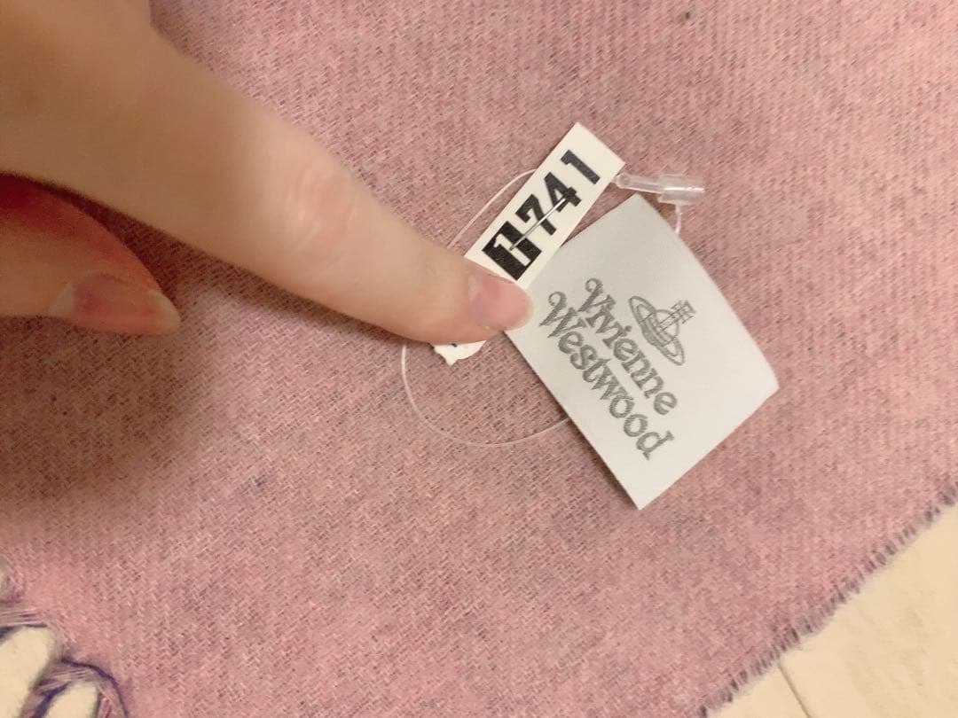 Vivienne Westwood マフラー ネイビー/ピンク リバーシブル