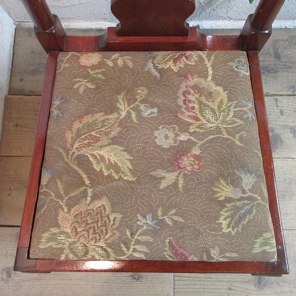 イギリス アンティーク 家具 クイーンアンチェア 猫脚 椅子 英国 4635d