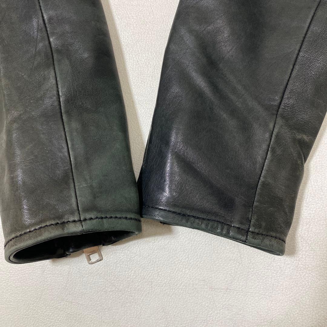 DIESEL TIMELESS 羊革 ラムレザー シングルライダースジャケット