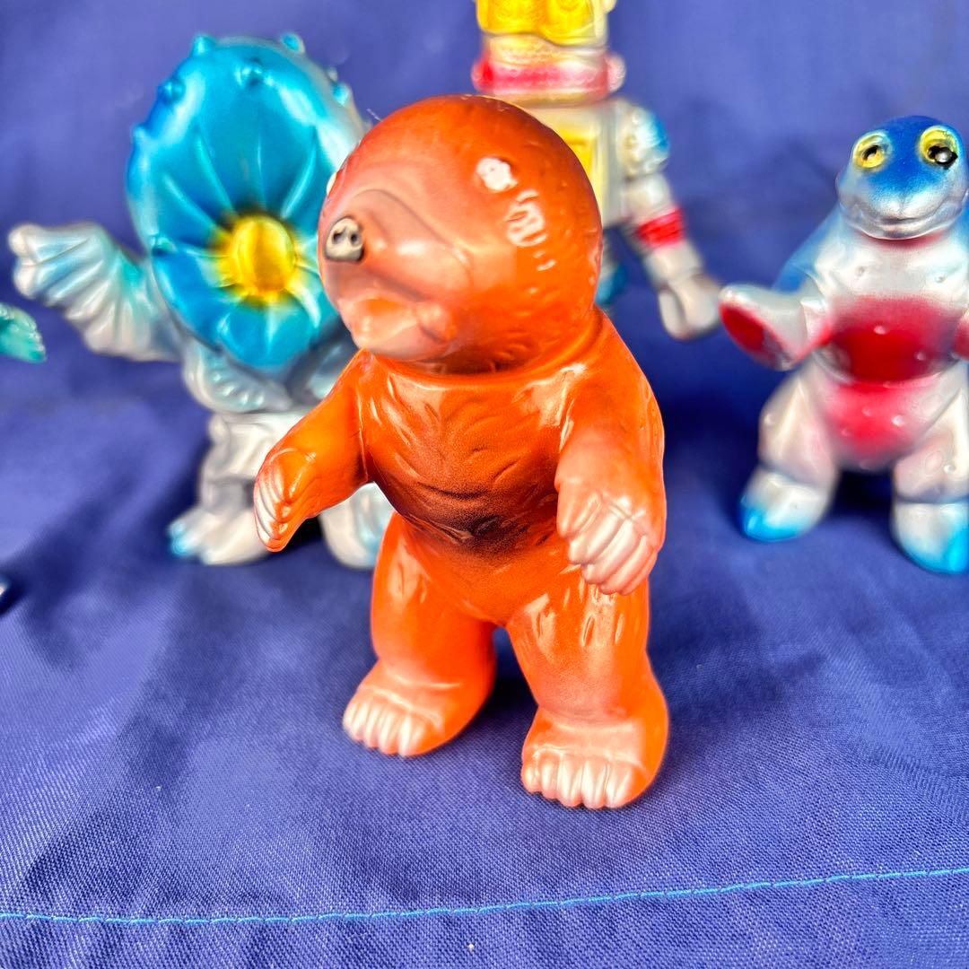 M1号　ミニサイズ　ソフビ　五体　後藤彩色所塗装　ブルマァク