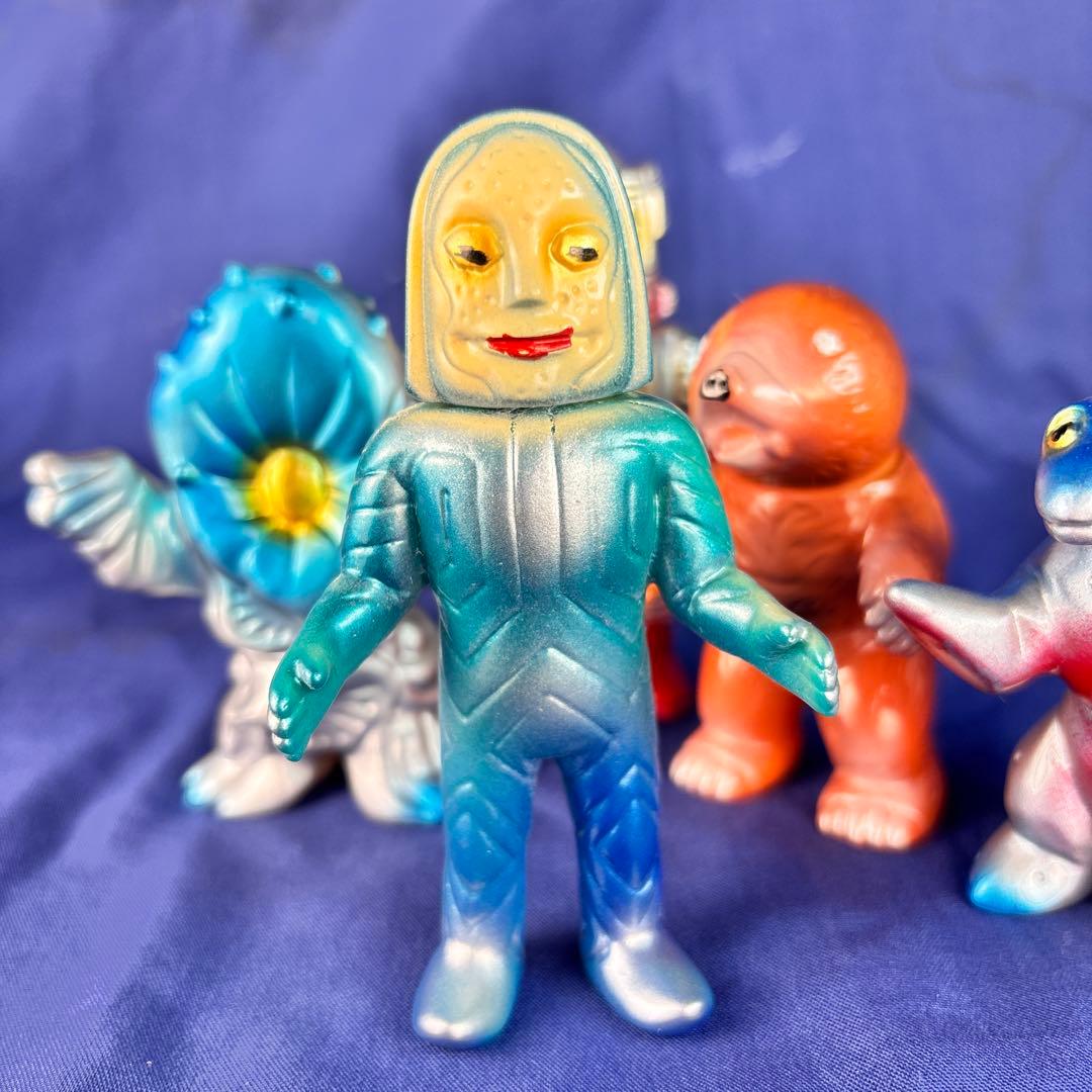 M1号　ミニサイズ　ソフビ　五体　後藤彩色所塗装　ブルマァク