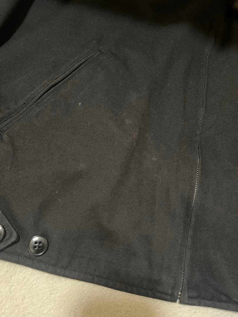 形◎ フランス製　agnes b. スイングトップ　2 ブラック　八の字ポケット