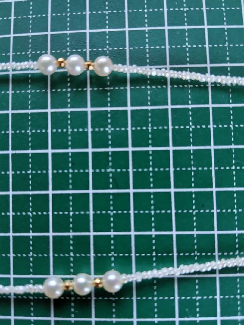 K18 アコヤ真珠ベビーパール、あこや砂芥子パールの、ネックレス