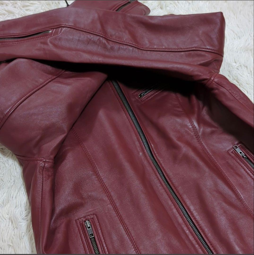 美品　Liugoo Leathers リューグーレザー　シングルライダー羊革3L