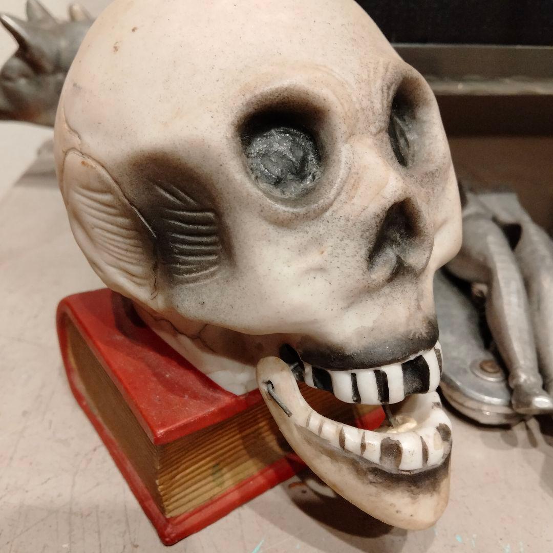 レア 50s スカルオンブック スカル ドクロ　ビンテージ ゴールド