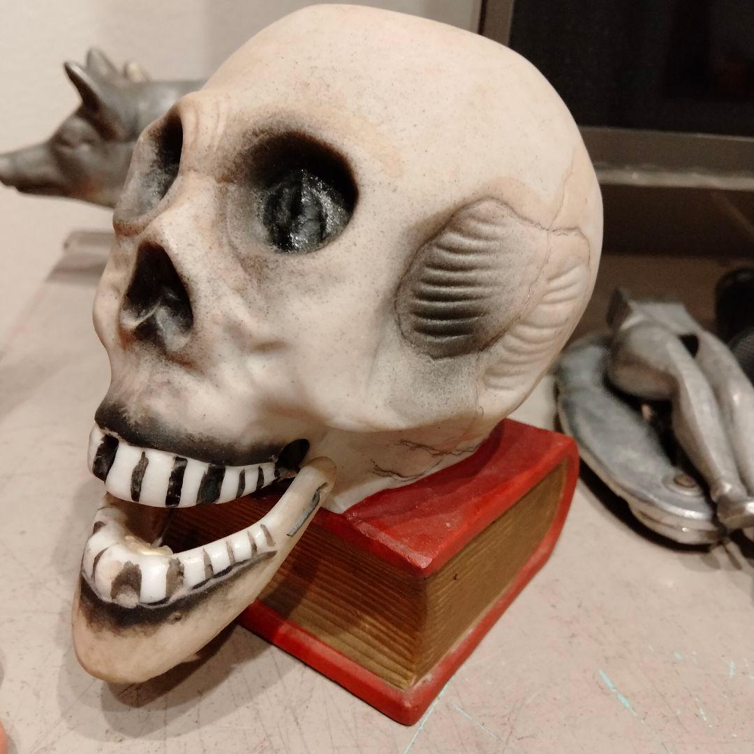 レア 50s スカルオンブック スカル ドクロ　ビンテージ ゴールド