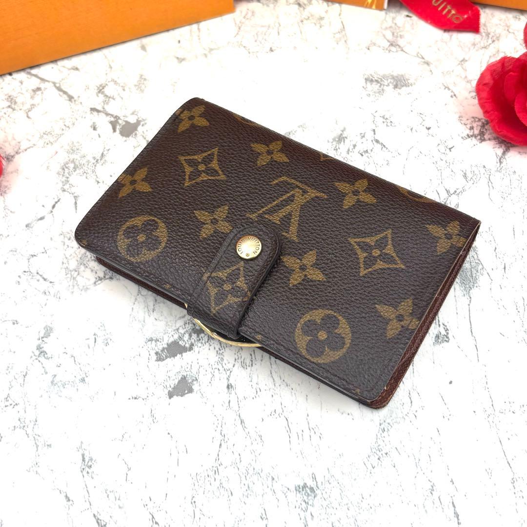 【新品同様】 ルイ ヴィトン モノグラム がま口 ヴィエノワ 折り財布