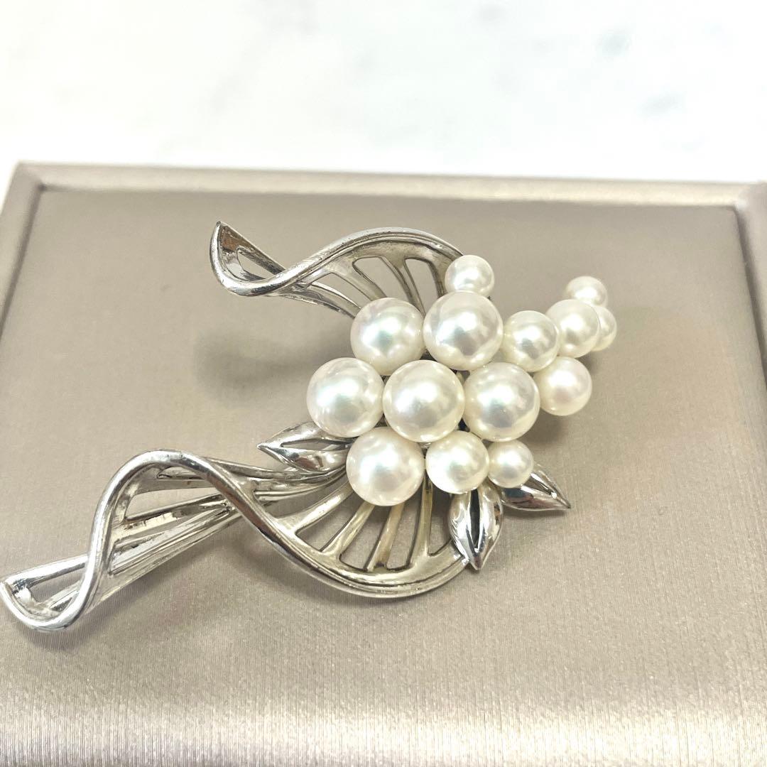 超希少✨皇室御用達 ミキモト アコヤ真珠 パール ブローチ コサージュ 箱つき