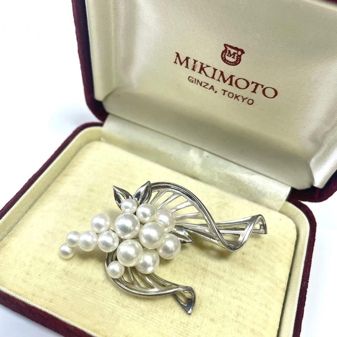 超希少✨皇室御用達 ミキモト アコヤ真珠 パール ブローチ コサージュ 箱つき