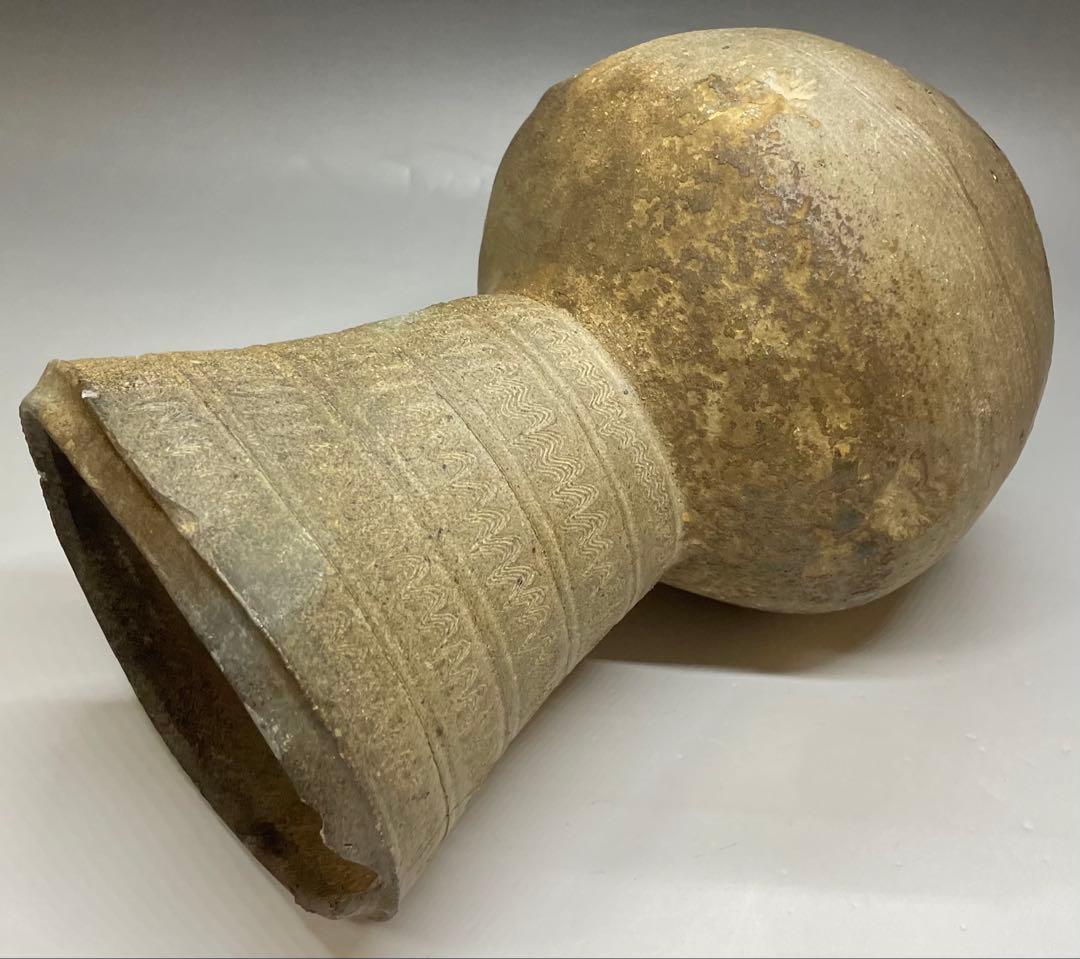 須恵器　新羅　長頸壷　自然釉　L691