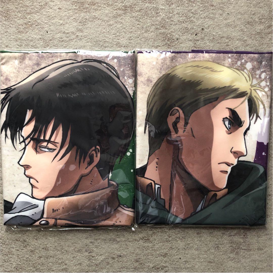 進撃の巨人　楽天マイクロファイバータオル　リヴァイ&エルヴィン