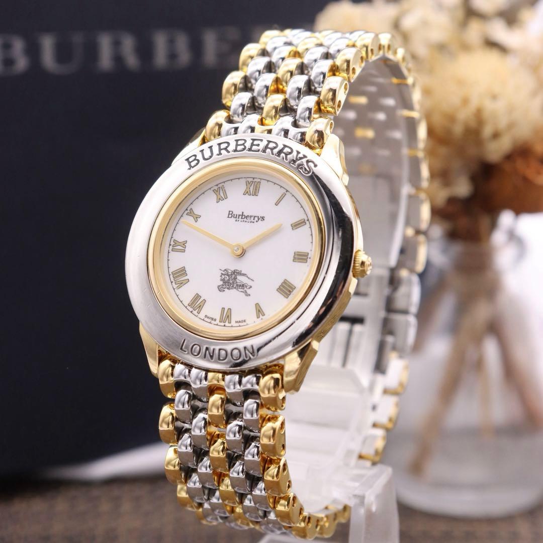 正規品【新品電池】BURBERRY 4200AG/動作品 コンビ ロゴモデル