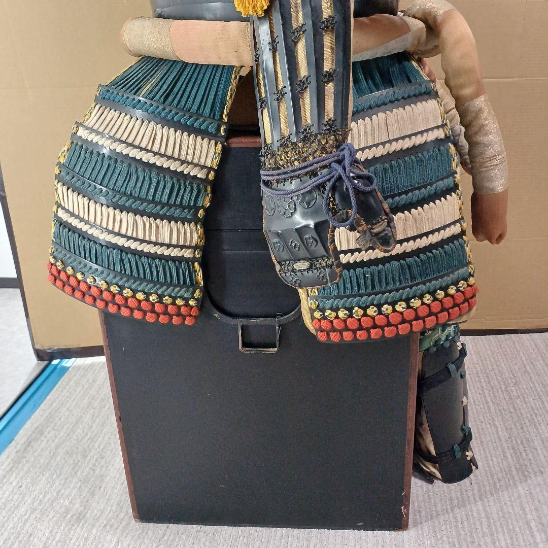 送料込み☆甲冑/等身大/武具【鎧兜一式】木製組み立て式 甲冑展示台付き