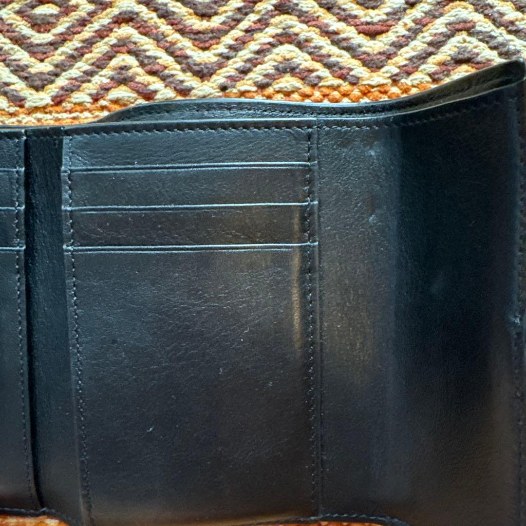 【美品】LOEWE ブラック 三つ折り財布 スモール バーティカル ウォレット