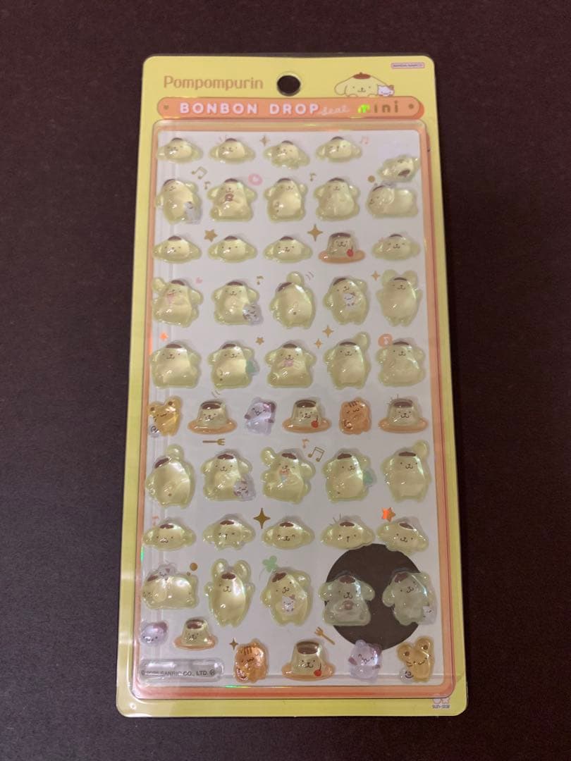 [正規品]新作ボンボンドロップシール:サンリオ7枚セット(おまけ付き)