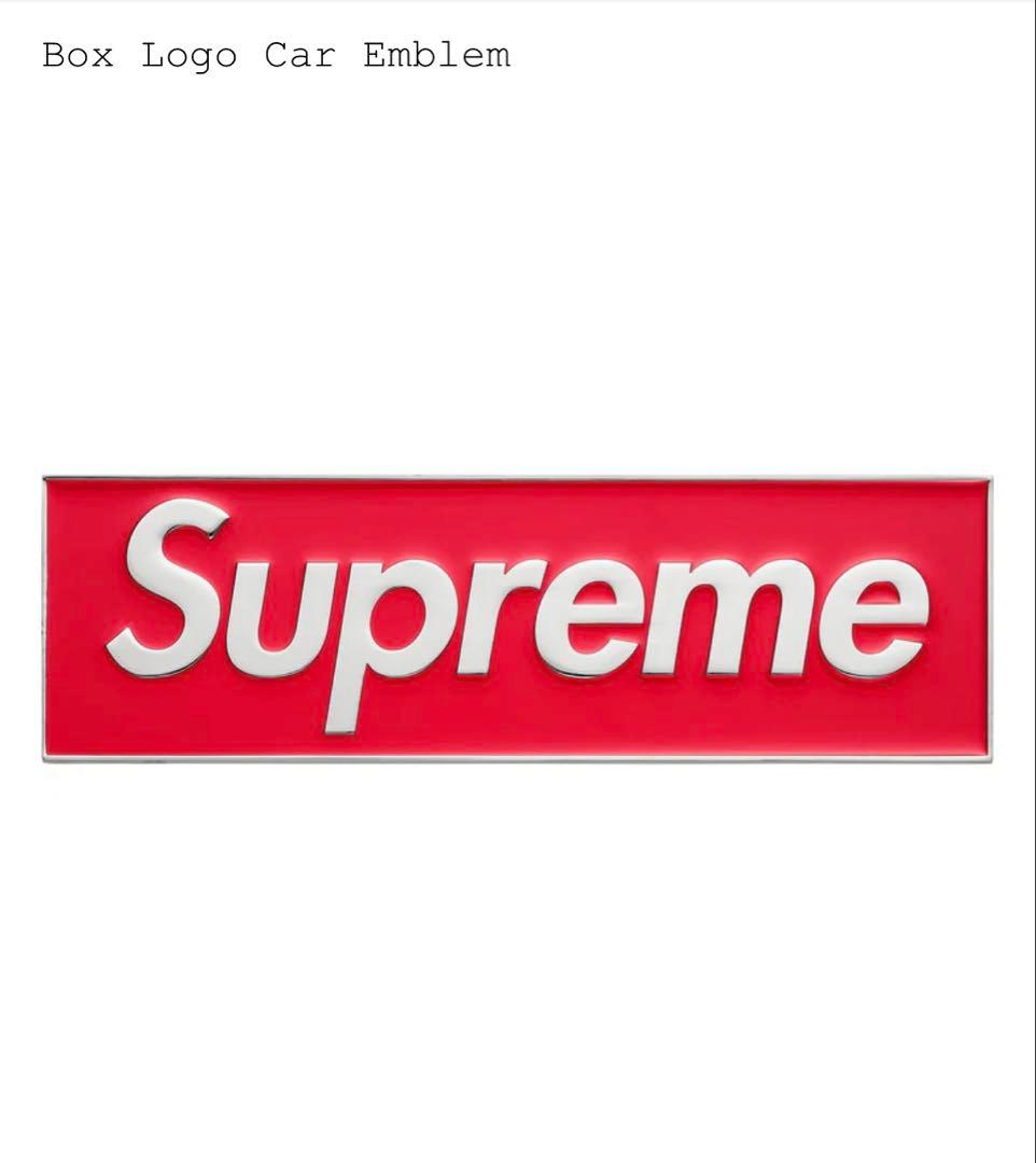 Supreme Box Logo Car Emblem ボックスロゴエンブレム赤