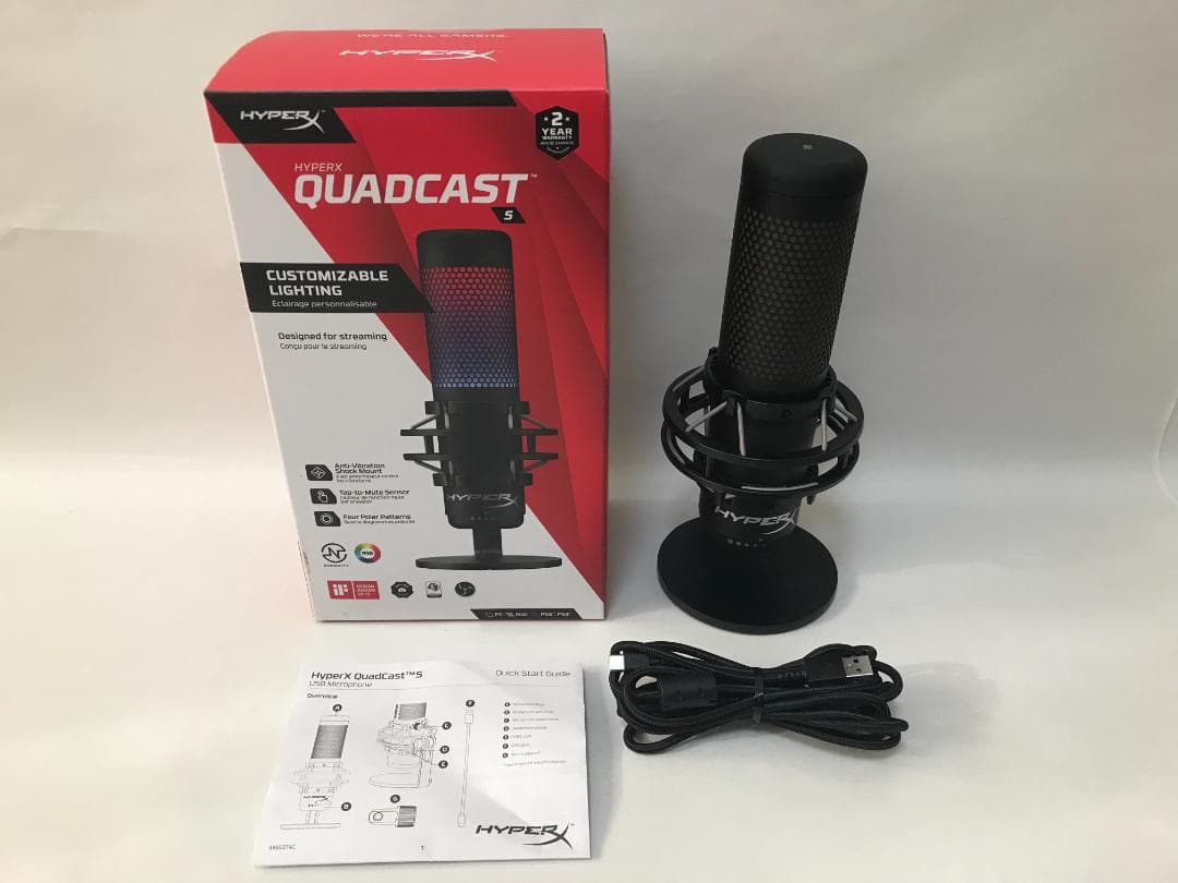 HyperX QuadCast S スタンドアロンマイク ブラック