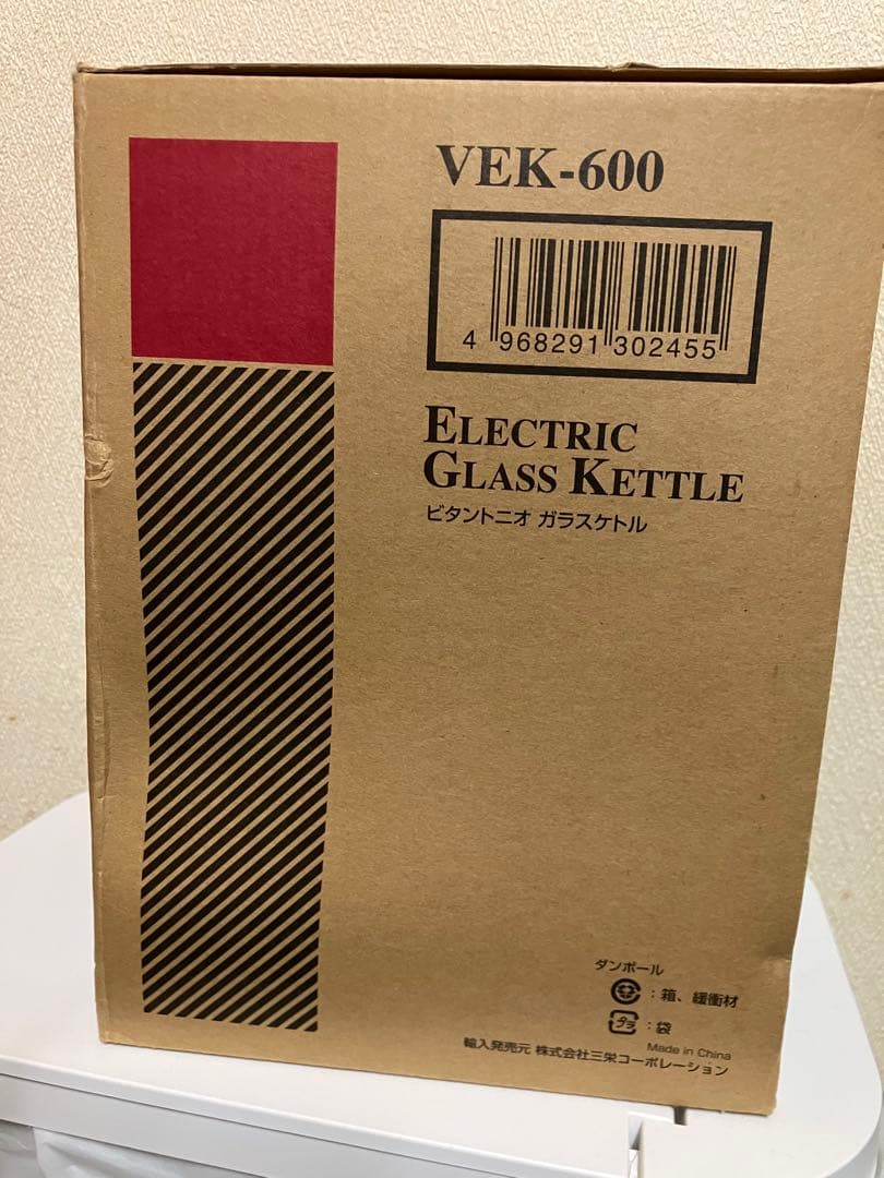 ビタントニオ　ガラスケトル　VEK-600