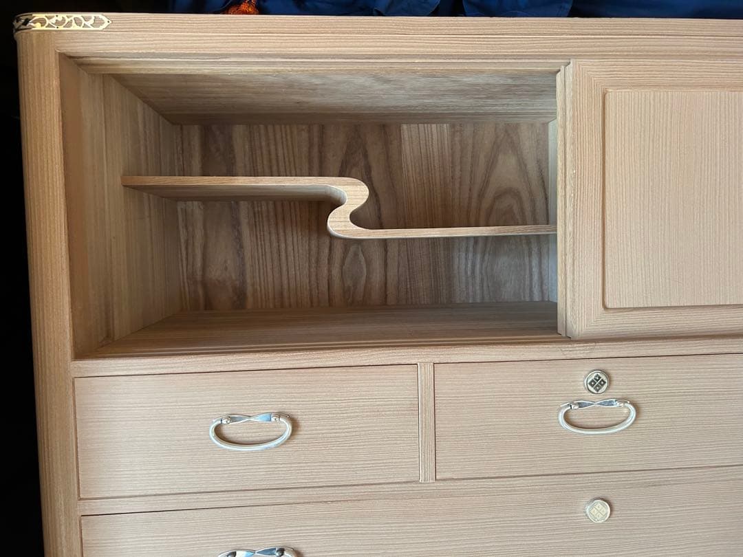 桐 箪笥 タンス 家紋・鍵付き