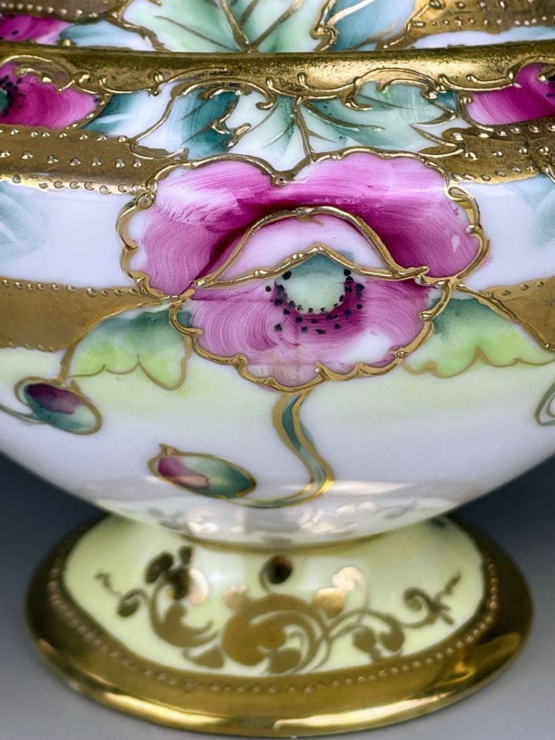 【大き目】オールドノリタケ 花紋 ティーポット アールヌーボー アールデコ