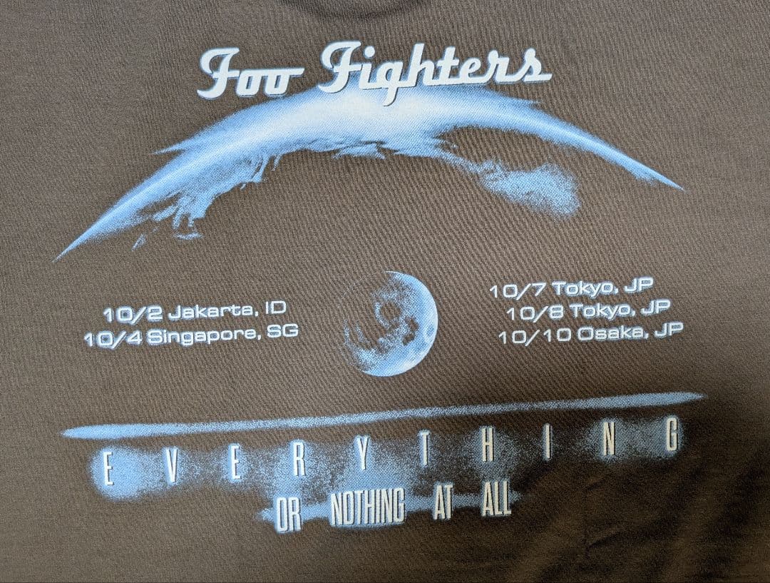 【未着用】Foo Fighters ブル-グローTシャツ L