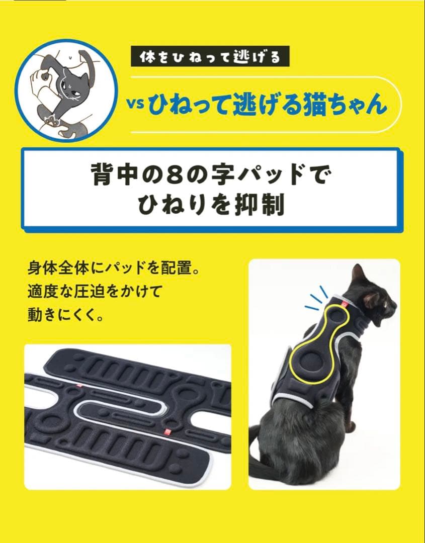爪切りNYAN CARE CHOKK 猫用ハーネス　にゃんケアチョッキ　マクアケ