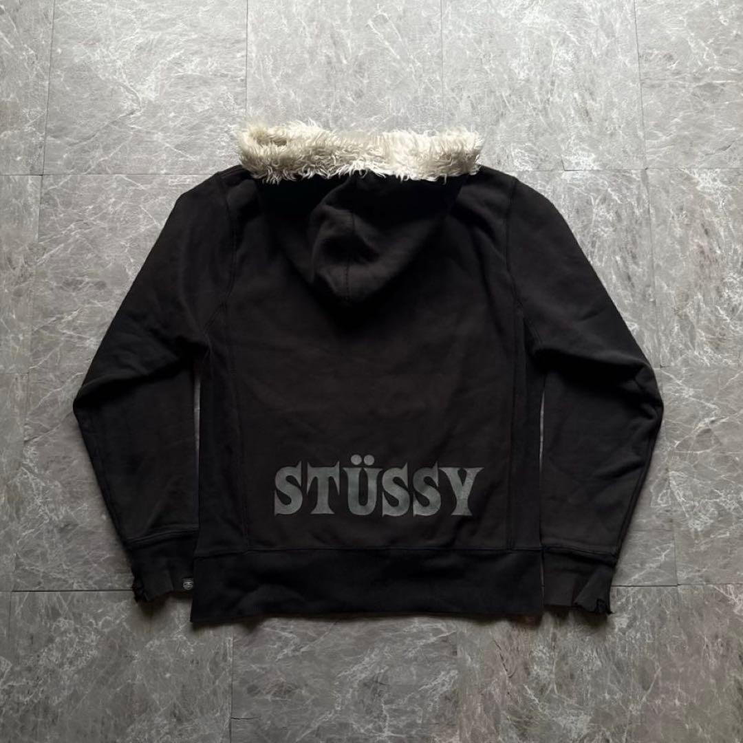 トップス 00s archive stussy far zip hoodie y2k